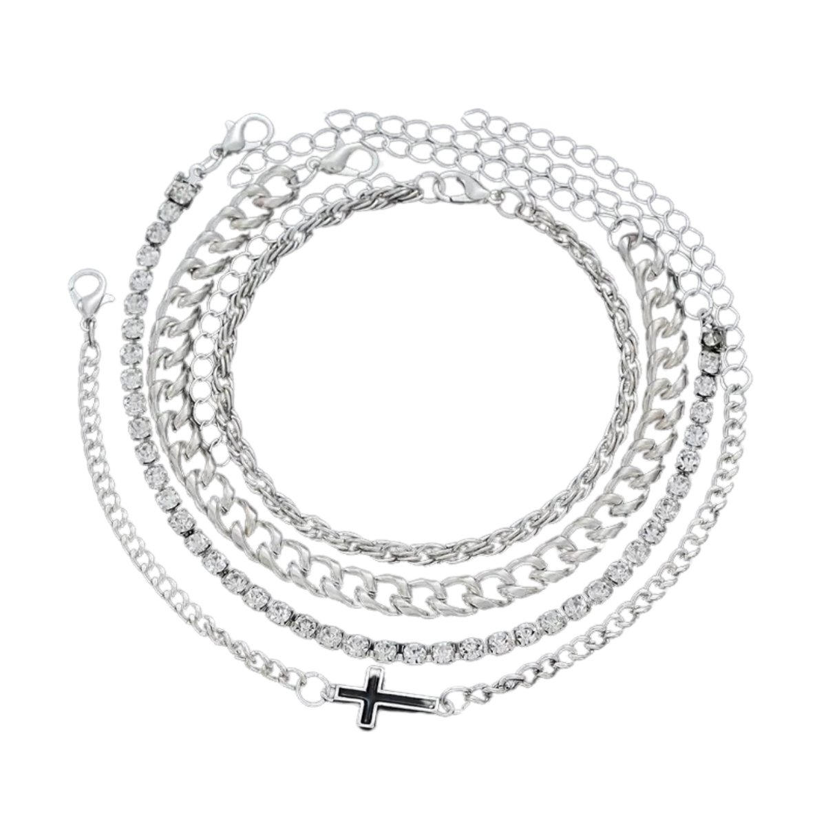 Bovista Armband - Staal - Nep Zilver - Heren - Zilver