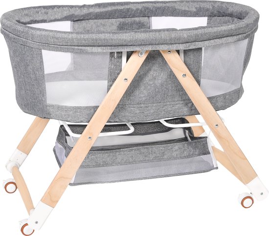 BimbelBoo - Inklapbare Wieg - Incl. Matras - Tot 12kg - Baby Bed - Babybed - Babybedje - Co Sleeper - Cosleeper - Co-sleeper - Wiegje
