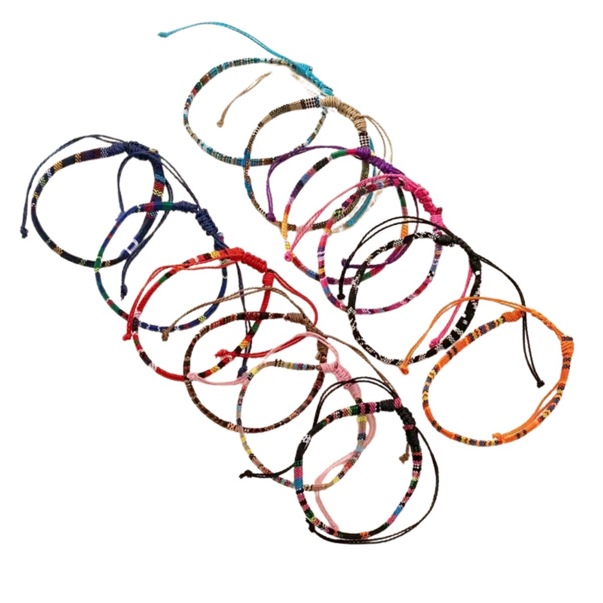 Livano Armband - Staal - Nep Zilver - Dames - 12 St - Gemengde Kleuren
