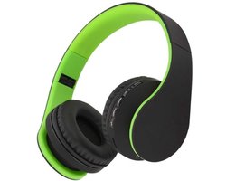 StayPowered Bluetooth Koptelefoon - HiFi Geluid voor Een Ongekende Muziekbeleving - Draadloos of Bekabeld - Ingebouwde Microfoon - Micro-SD en FM-Radio - Comfortabele Memory Foam Oorkussens - Zwart/Groen - Levering Sneller dan Aangegeven!