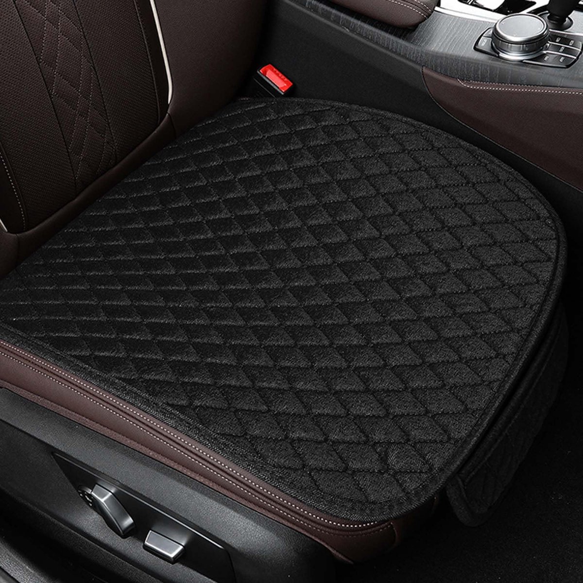 Ibenzoa® Comfortabele Universele Stoelkussens voor Auto en Thuis, Antislip en Ademend, Zwart, Set van 2