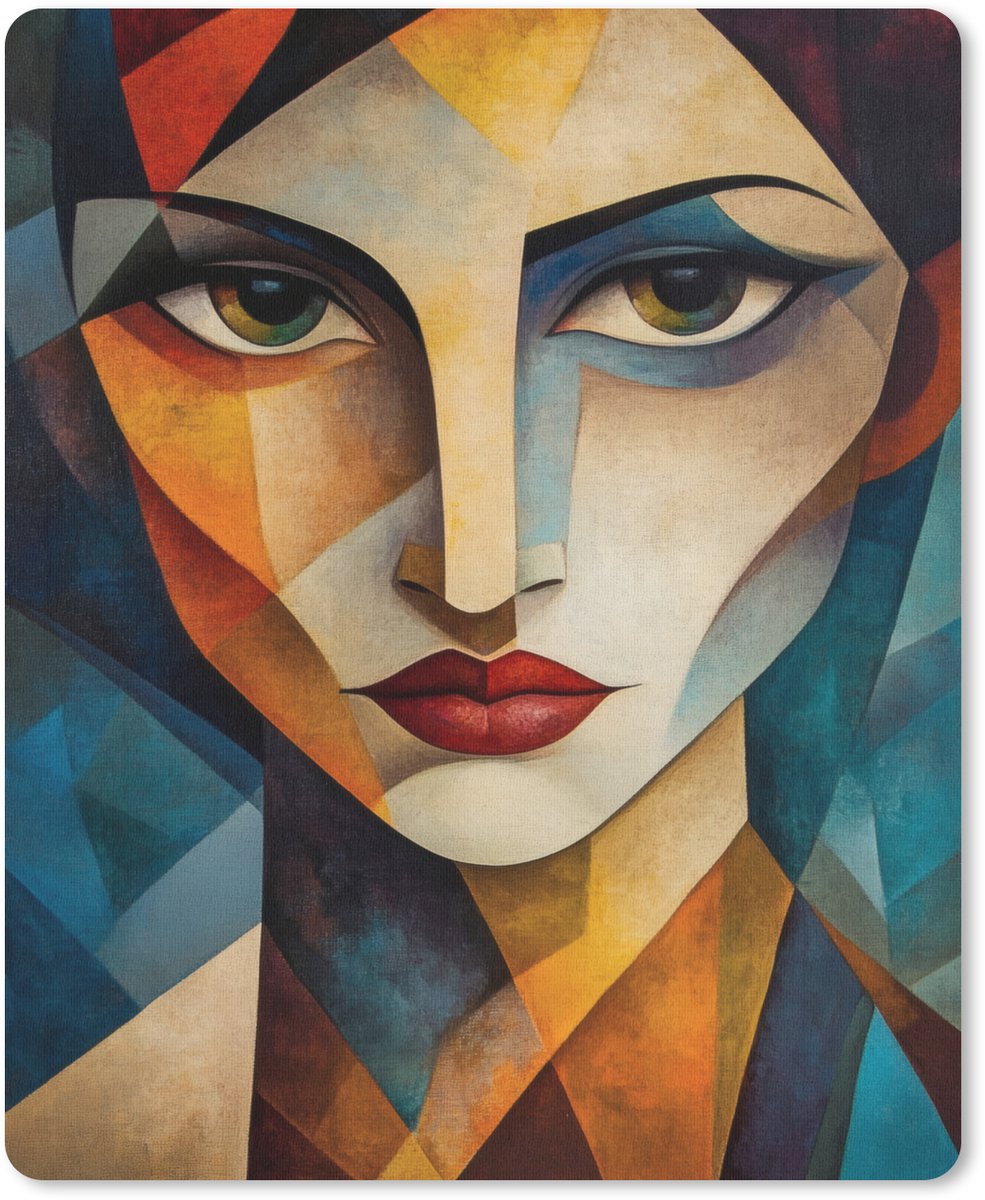 Muismat 19x23 cm - Mousepad Portret - Abstract - Vormen - Muismatten