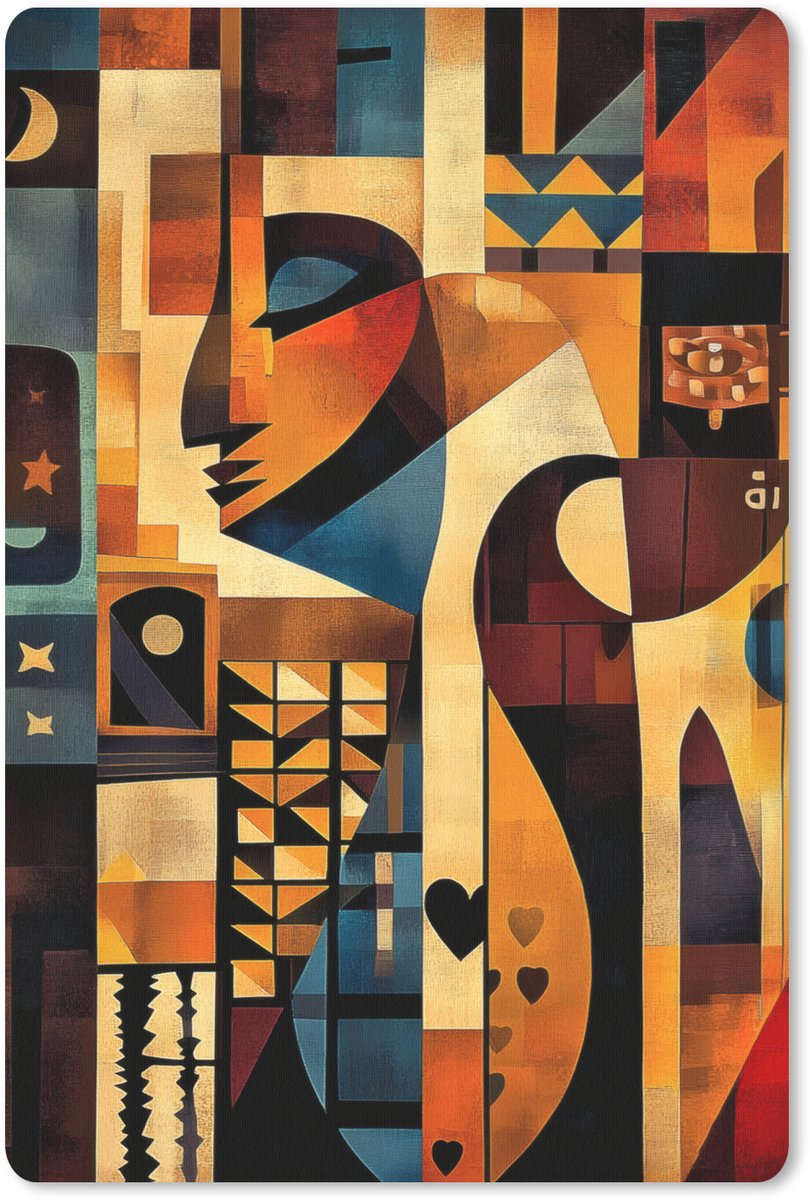 Muismat 18x27 cm - Mousepad Figuren - Abstract - Symbolen - Muismatten