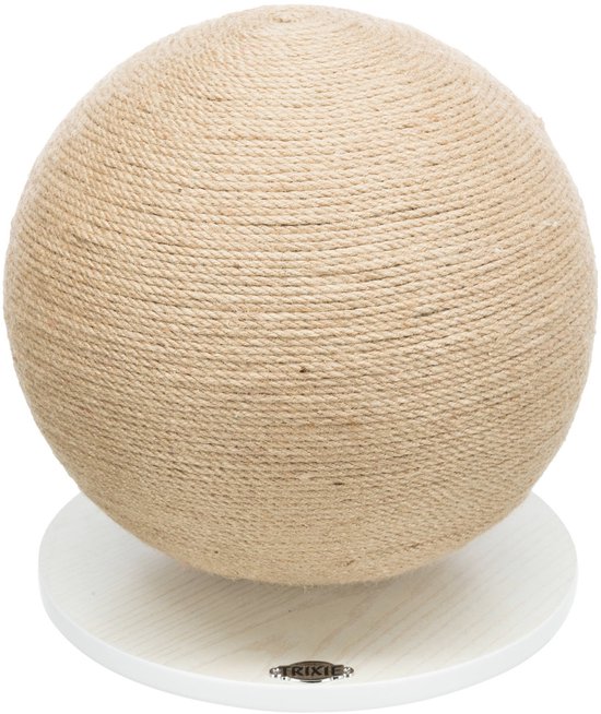 Trixie krabpaal bal op voet jute / hout (29X29X31 CM)