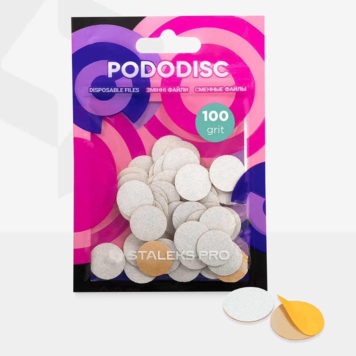 Staleks Pododisc Overlays L 100 korrel 50 stuks