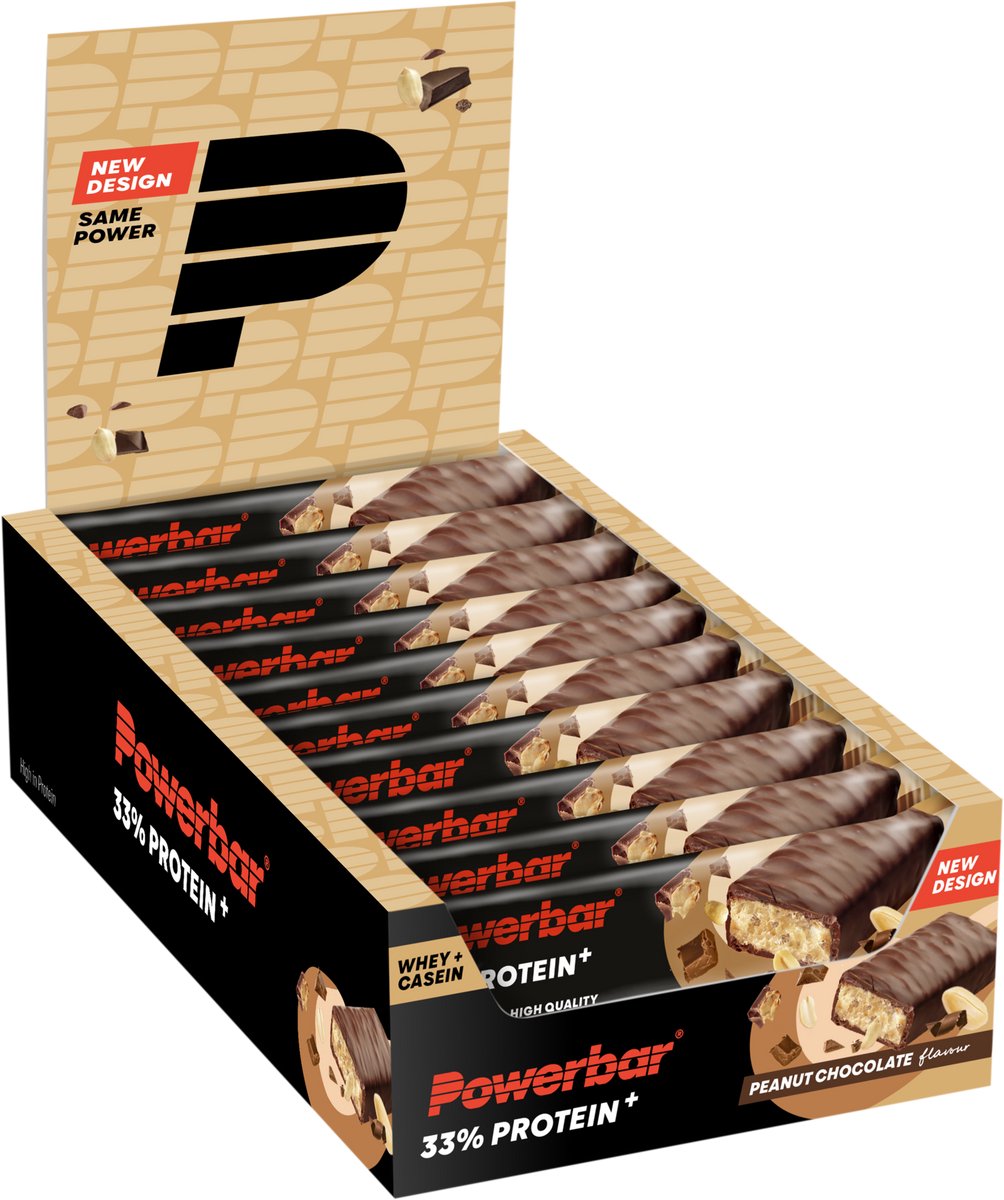 Goedkoopste Powerbar eiwitreep | 33 Protein Bar | Chocolate-Peanut - 10x90g