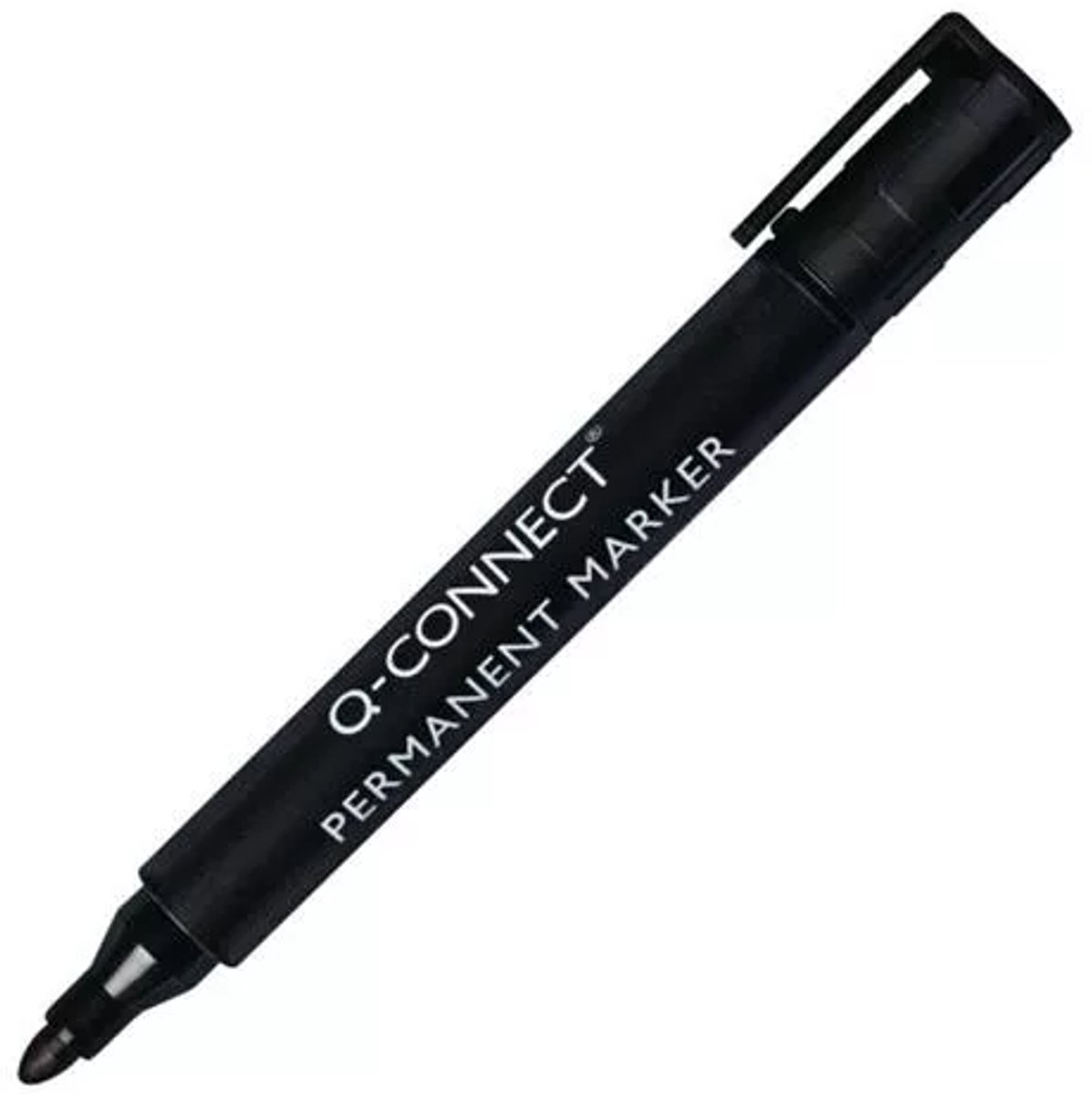 Q-CONNECT permanente marker, 2-3 mm, ronde punt, zwart