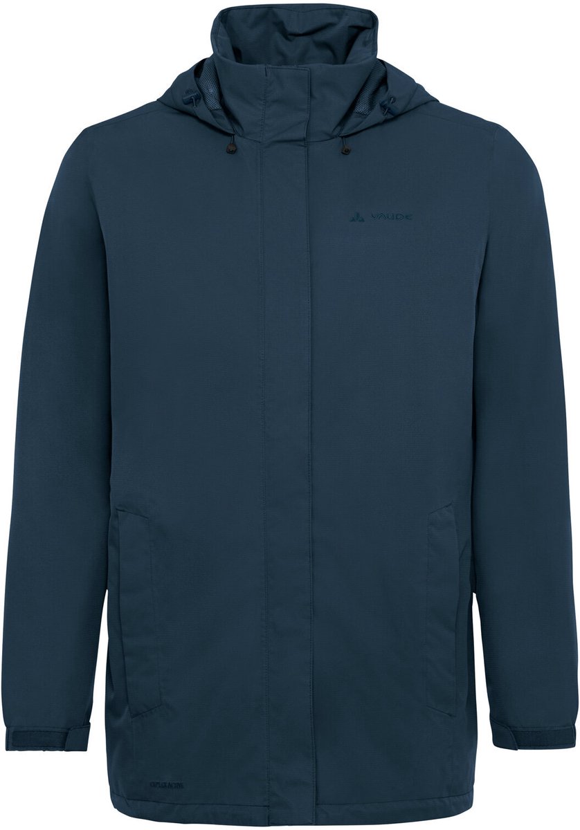 VAUDE Men’s Escape Parka Jas Regenjas outdoorJas Regenjas met kap waterdicht Heren Outdoorjas Dark Sea