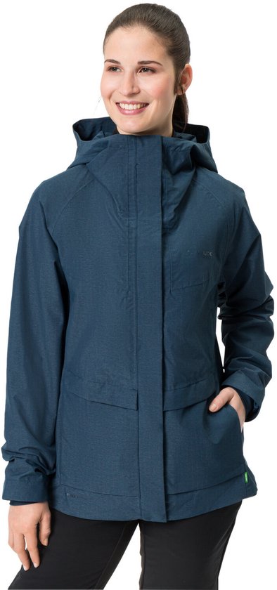VAUDE Women's Comyou Pro Rain Jacket, Jas, Regenjas, fietskleding, met kap, waterdicht, Dames, Fietsjack