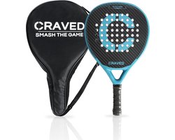 Craved Padel Racket Elite Pro - Inclusief padeltas - Carbon - Blauw/Zwart