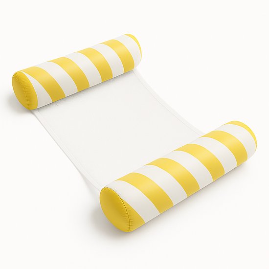 Dicadore - Waterhangmat - Luchtbed Zwembad - Luchtmatras opblaasbaar - Geel - Zwembad/Strand - Waterspeelgoed - Vakantie