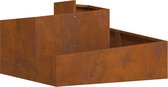 vidaXL - Plantenbak - Roestkleurig - 80 - x - 80 - x - 50 - cm - weervast - staal