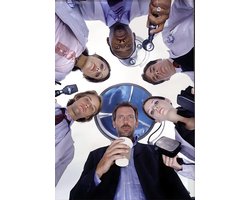 House M.D. Poster Ingelijst – Iconische Dokters Scene – Medisch TV Serie Decor – Inclusief Zwarte Lijst