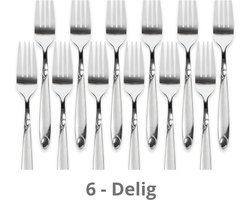 Kochmann - Bestek - Vorken Eetvorken 6 delig bestek - Los bestek - Fork - Eetvorken Bestek - Eetvorken rvs - Vaatwas bestendig - 18/10 - 18/10 Bestek