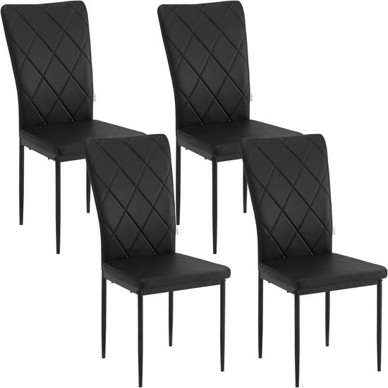 Albatros eetkamerstoelen SALERNO, set van 4, zwart