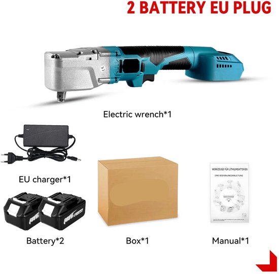 Clé à Cliquet Sans Fil 21V – Coffret Complet Avec 2 Batteries Et Chargeur – 40 Nm