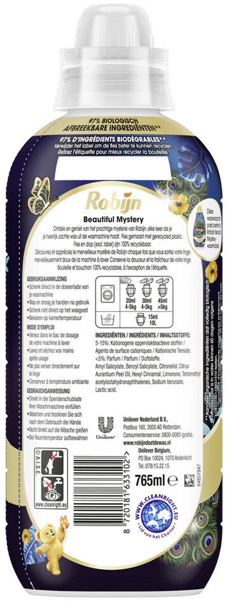 Goedkoopste Robijn Wasverzachter Beautiful Mystery 38 Wasbeurten 765 ml