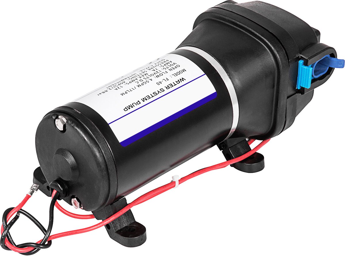 12V FL-40 hogedrukmembraanwaterpomp, 40 PSI automatische zelfaanzuigende pomp, 17 L/MIN nevelversterker sproeier membraanpomp voor caravan, boot, camper, tuin