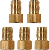 Bol.com Fiets ventieladapter set - met afdichtring - recht patroon - voor auto/fiets pomp - veelzijdig - universeel - zwart - Ø7... aanbieding