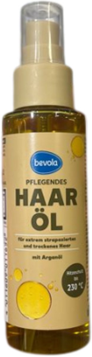 Bevola Haarolie - Verzorgende Olie | 1x 100ml - Met Arganolie | Hittebescherming tot 230 graden celsius