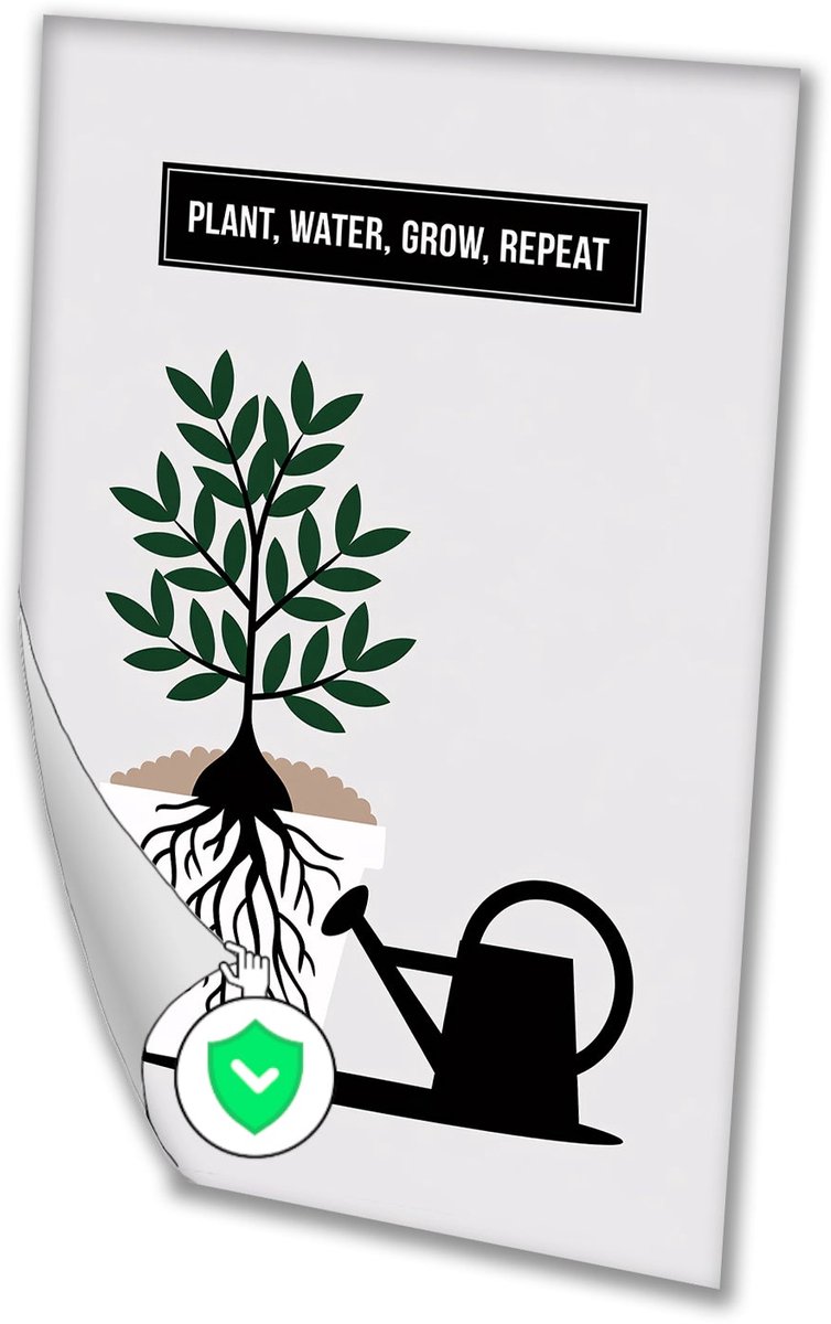 Groeiende plant met gieter - Groei posters - Poster plant - Minimalisme - Moderne poster -