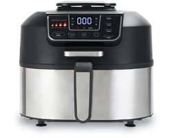 Swiss Pro+ Air Fryer & Air Grill - 6L - Zilver/Zwart - 1760W