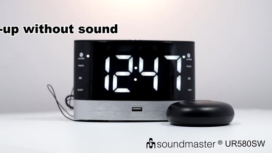 Soundmaster UR580SW - Digitale wekkerradio met trilfunctie voor o.a. doven en slechthorenden