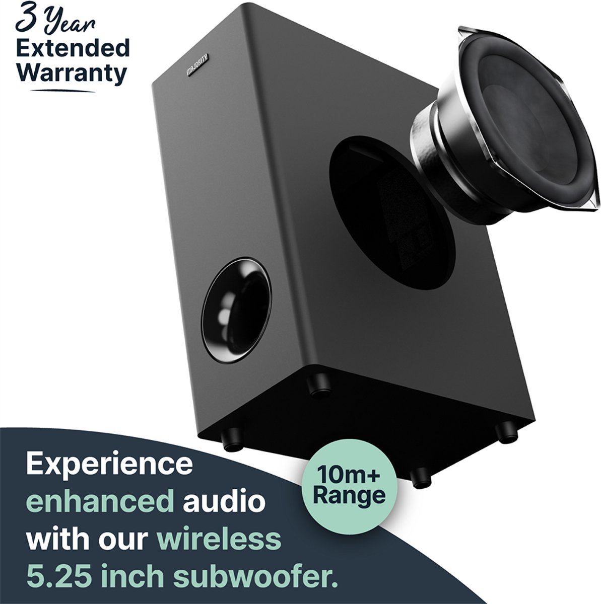 Afbeelding 2 van Majority Teton Plus – Krachtig 2.1 surround sound Geluid – Draadloze Subwoofer – Plug & Play installatie -Bluetooth & HDMI ARC