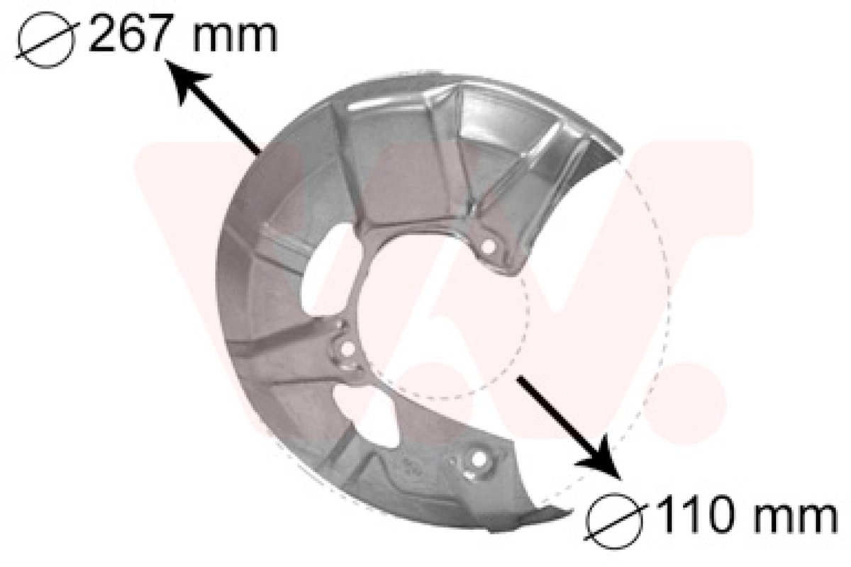 Van Wezel - REMSCHIJF BESCHERMER VOOR AUDI 80 B2 1978-1986 321615312A
