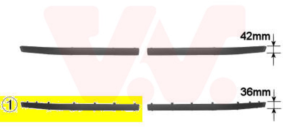 Van Wezel - BUMPERLIJST VOOR BMW 5 E39 1995-2000 51118184498