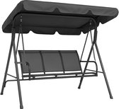 Brixy Schommelbank - 3-Zits - Verstelbare Luifel - UV-bestendig - 170x118x153cm - Antraciet