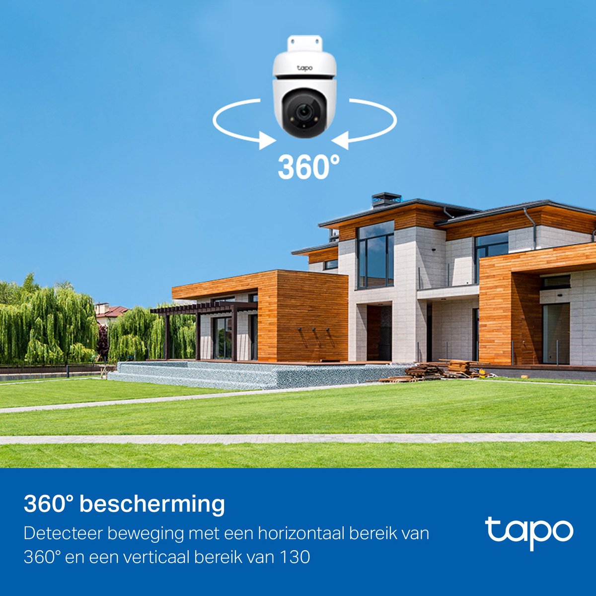 Afbeelding 2 van Tapo C500 Beveiligingscamera buiten - Full HD - 360° horizontaal & 130° verticaal - IP65-WiFi Camera