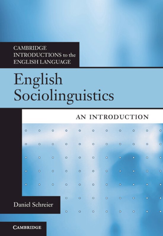 Cambridge Introductions to the English Language- English Soc ... - cover