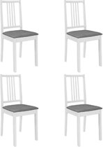 Eetkamerstoelen Wit Hout Set van 4 STUKS / Eetkamer stoelen / Extra stoelen voor huiskamer / Dineerstoelen / Tafelstoelen / Barstoelen