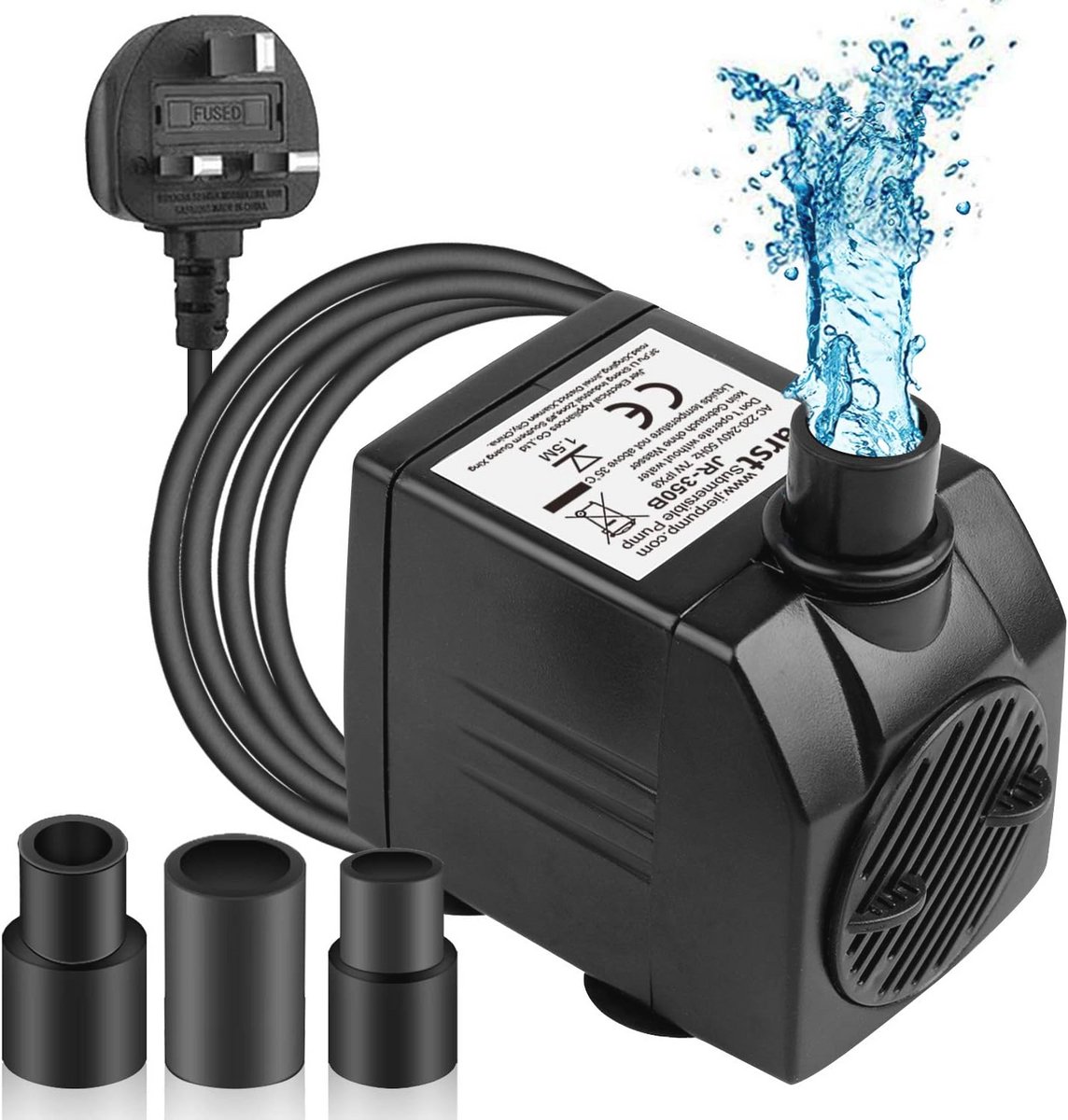 Ultrastille Dompelpomp voor Aquarium en Vijver 350 l/u met Sproeiers