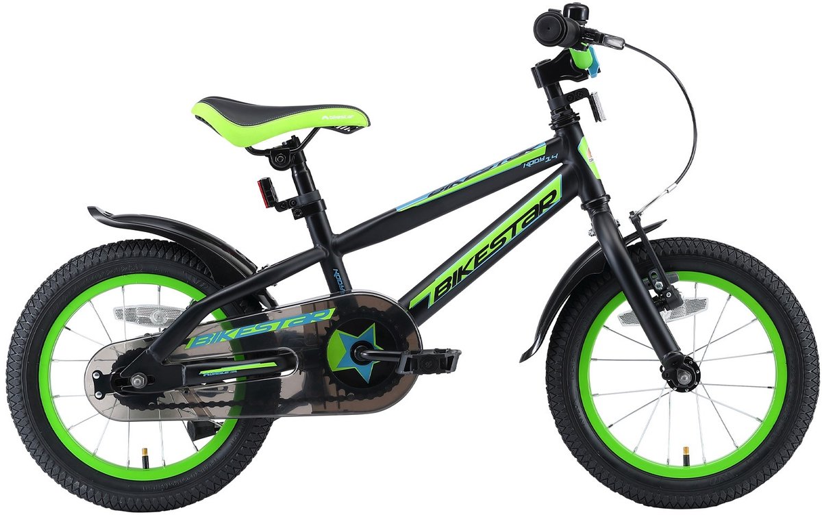 Bikestar kinderfiets Urban Jungle 14 inch zwart/groen