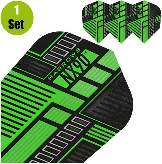 Harrows Prime NX90 Dartflights - Groen van Harrows — afbeelding 2