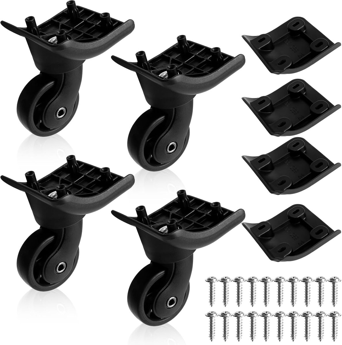 Ibenzoa® Duurzame en Stabiele Wielset voor Koffer en Reismateriaal - Diverse Compatibiliteit
