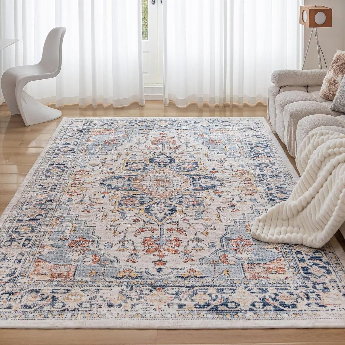 Ibenzoa® Gedetailleerd Vintage Wasbaar Woonkamer Vloerkleed 80x150 cm - Klassiek Design