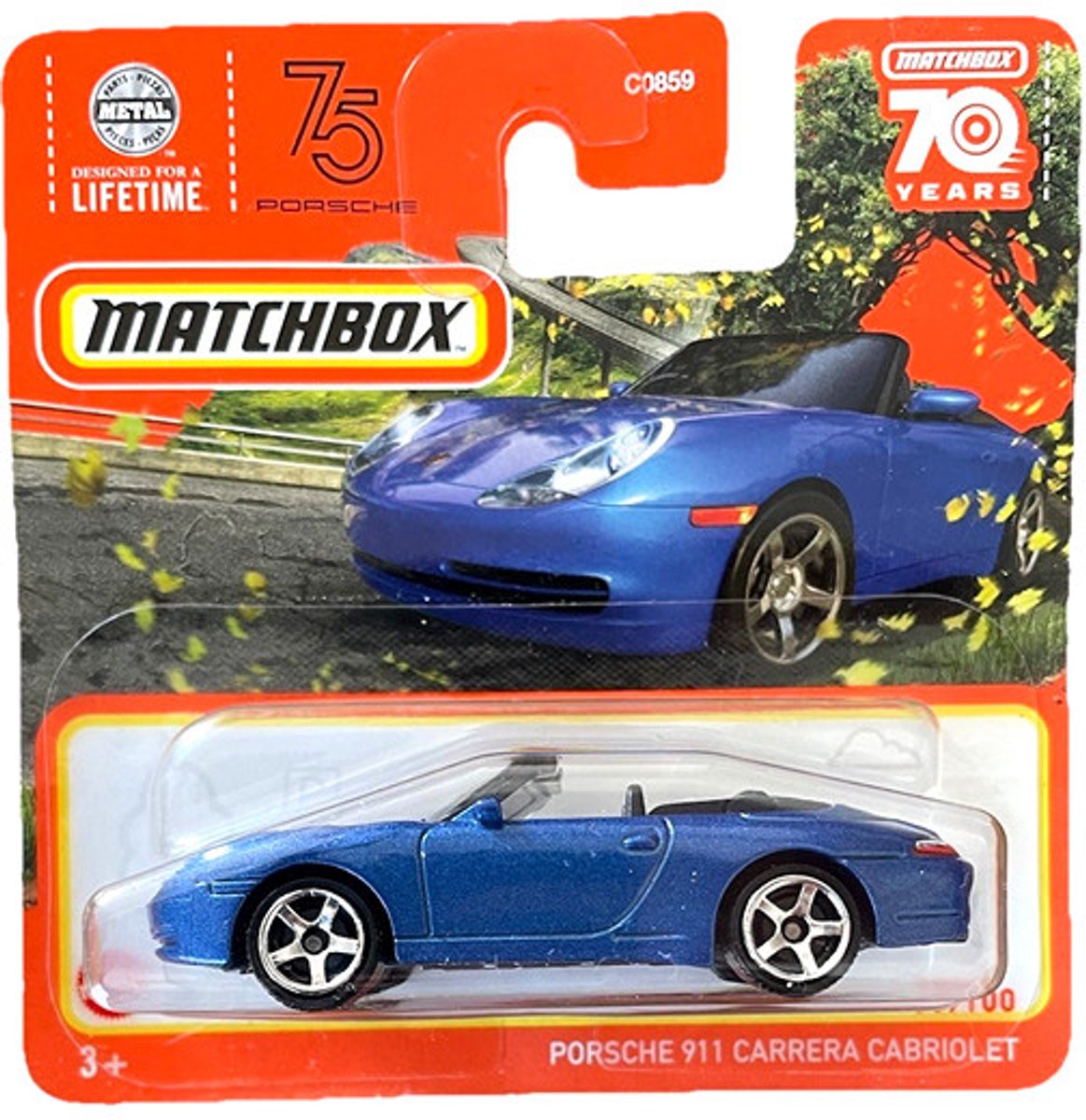 MATCHBOX PORSCHE 911 CARRERA CABRIOLET BLUE METALIC 79-100 (1:64)