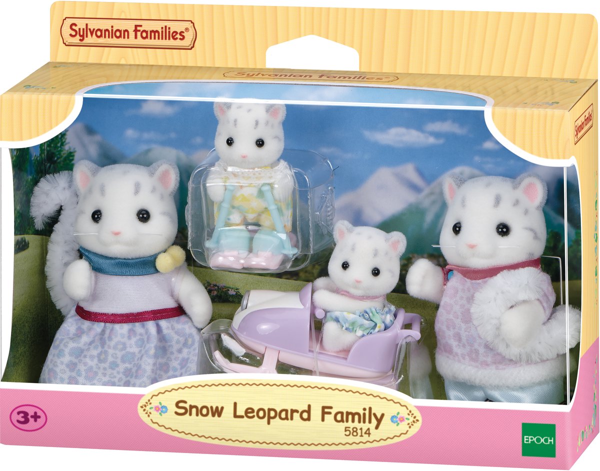 Sylvanian Families Sneeuwluipaard Familie - 4 fluweelzachte figuren - 5814 — cadeau in Spellen & Speelgoed - foto 3