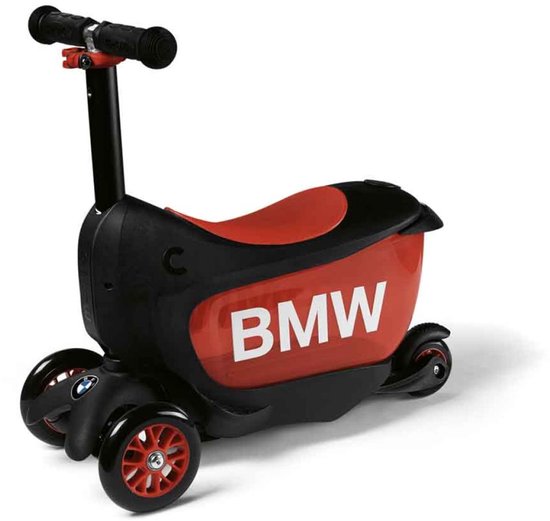 Smoby - 2-wheel car scooter, with brakes, foldable, with height-adjustable handlebars and sturdy metal frame, 70 x 32 x 83 cm, for children from 5