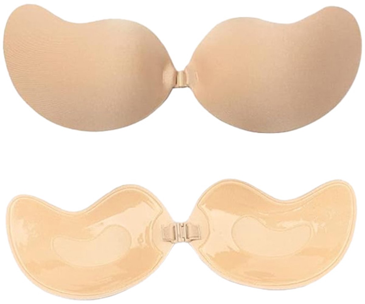 ATTREZZO® Strapless Plak BH Beige - Cup B - met voorsluiting