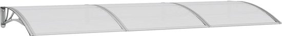 vidaXL Auvent de porte Gris 300 x 100 cm Polycarbonate