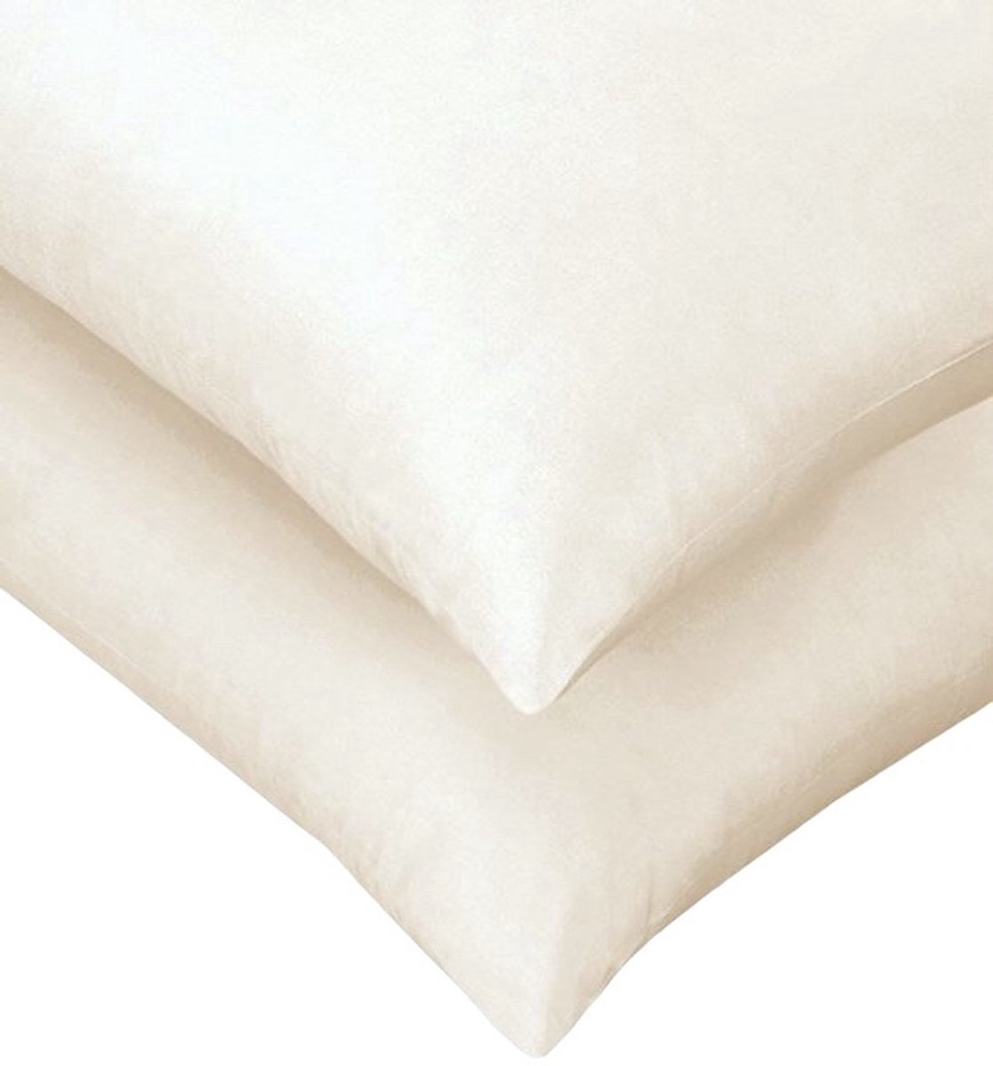 SweetSleeping Kussenslopen Set van 2x stuks - 60 x 70cm - Creme - 100% Katoen - Antiallergisch - Ademend - Kussensloop