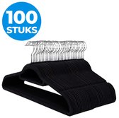 100 cintres antidérapants - Cintres ultra-minces et peu encombrants - Noir