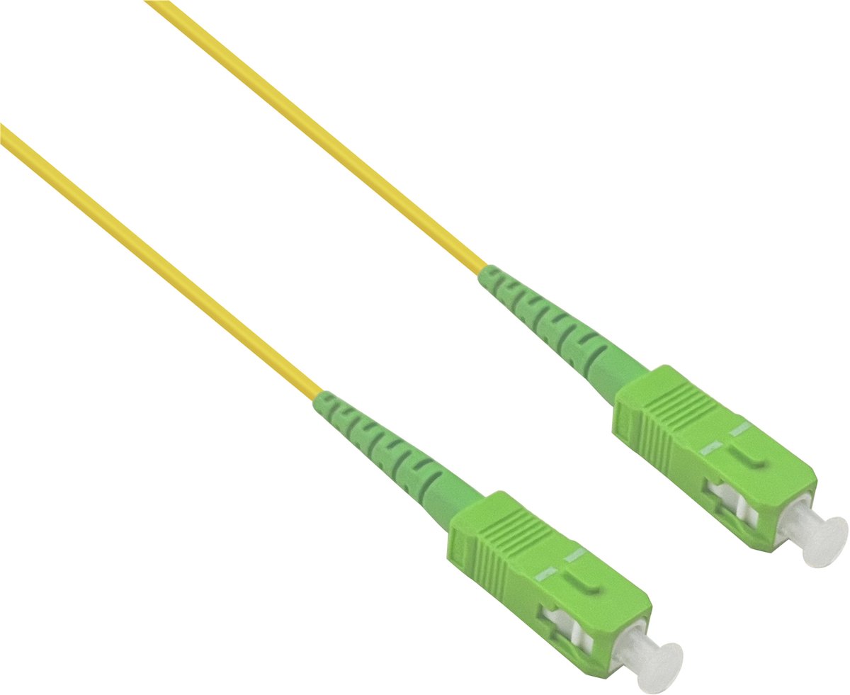 Helos 372027 InfiniBand en Glasvezelkabel 15 m SC SC/APC Groen, Geel