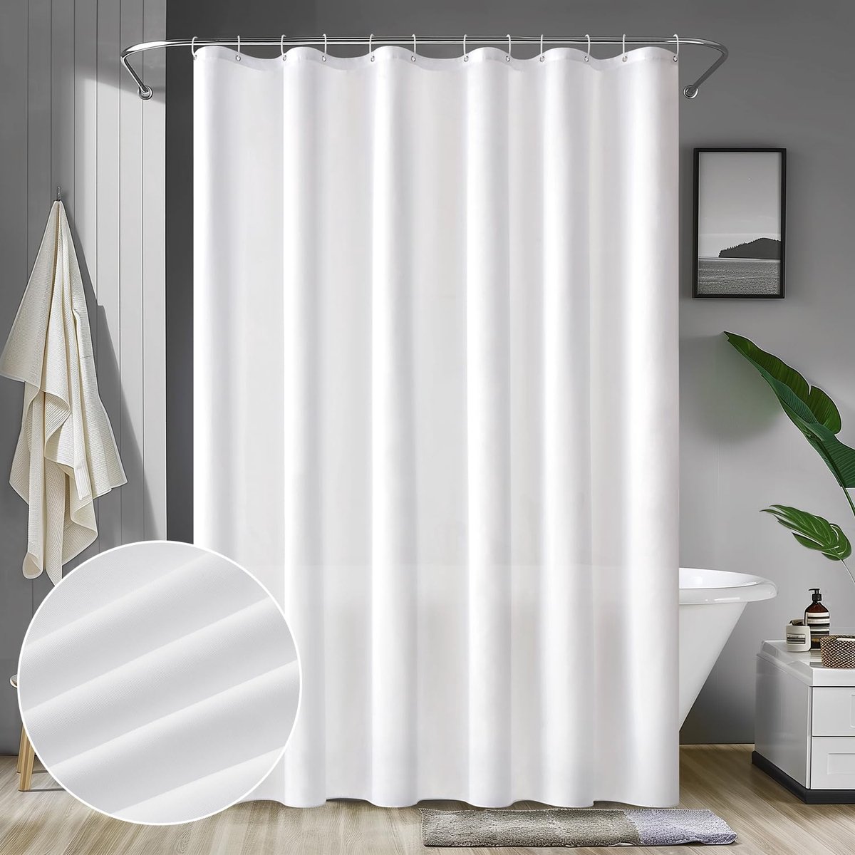 Ibenzoa® Waterdichte Douchegordijn, 200 x 240 cm - Voor Badkamer en Douche
