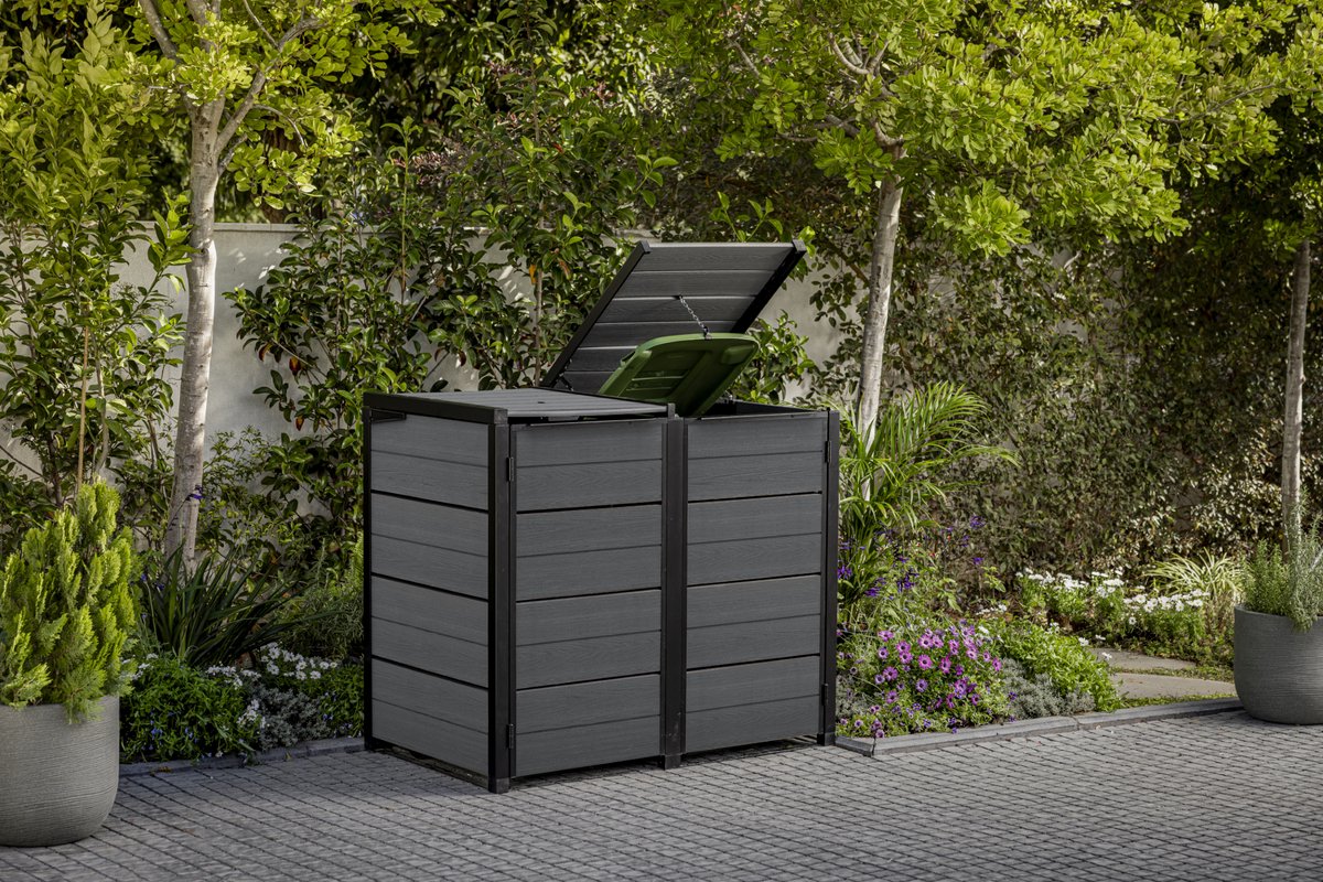 Keter Hide Away Containerberging - 2x 240L - Antraciet