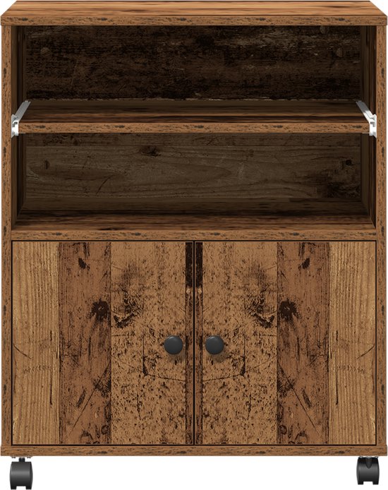 Support d'imprimante à roulettes, gris Sonoma, 41x32x48 cm | Leroy Merlin